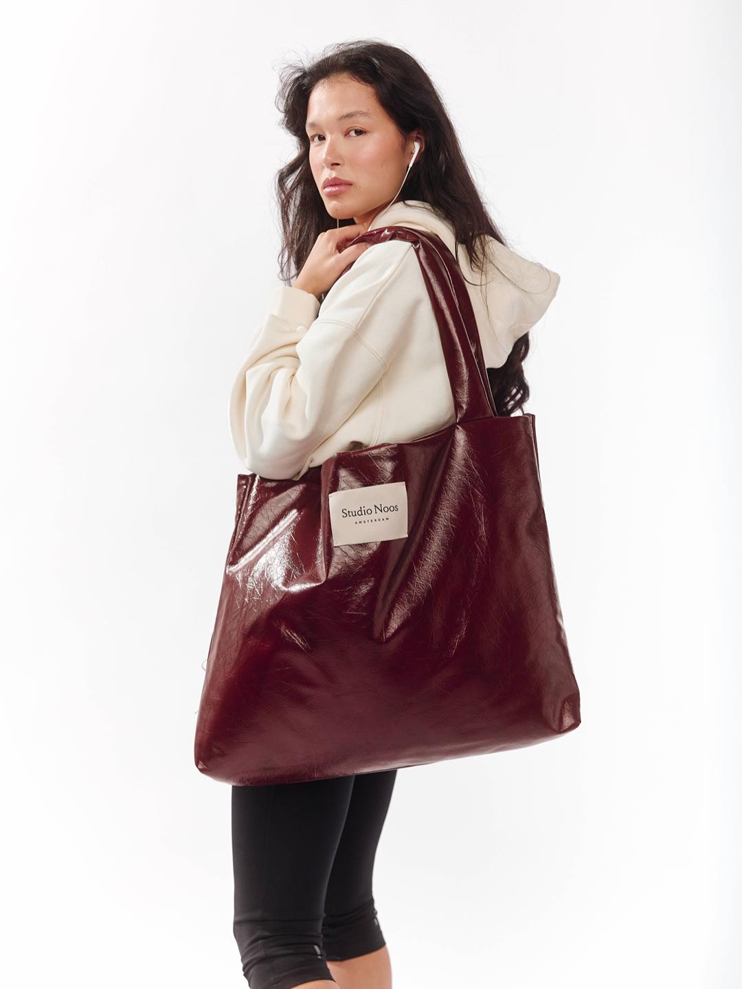 Studio Noos vegan leather mom bag, Studio Noos vegannahast mom-bag, Burgundy, all-groups
