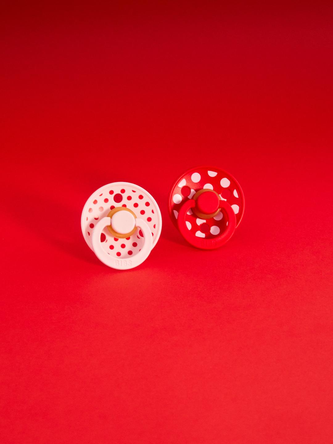 BIBS Studio Collection Colour Roudn Pacifiers Polka Dot, BIBS Studio Polka Dot kollektsioon, kirsikujulised lutid, all-groups