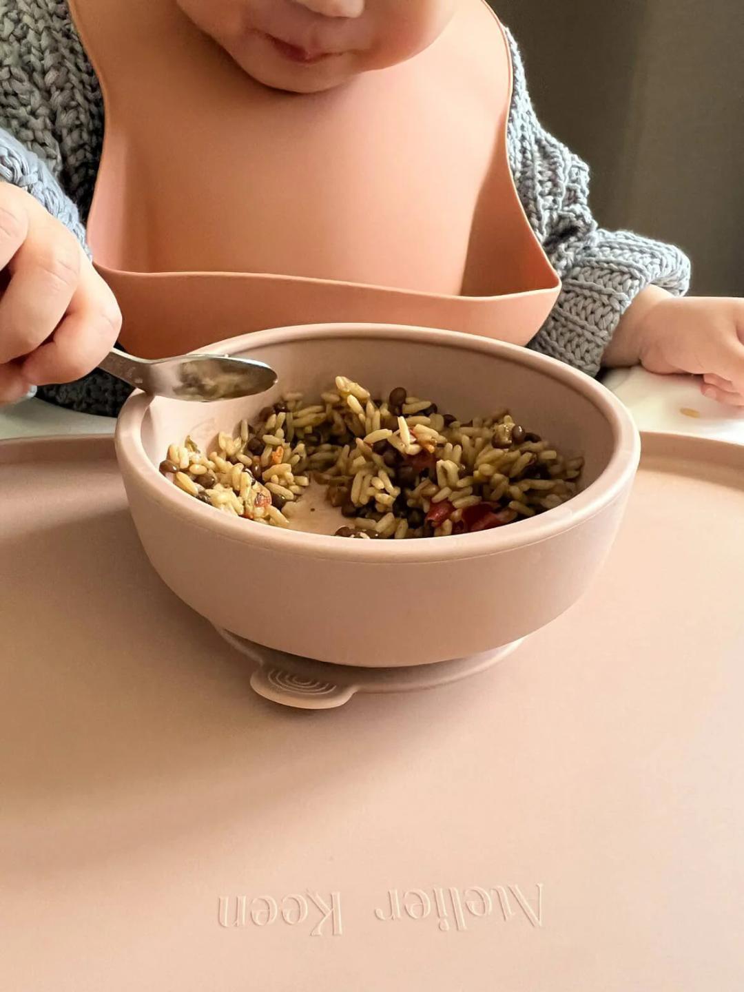 Atelier Keen Baby Silicone bowl and bib, silikoonist kauss ja pudipõll beebile, all-groups