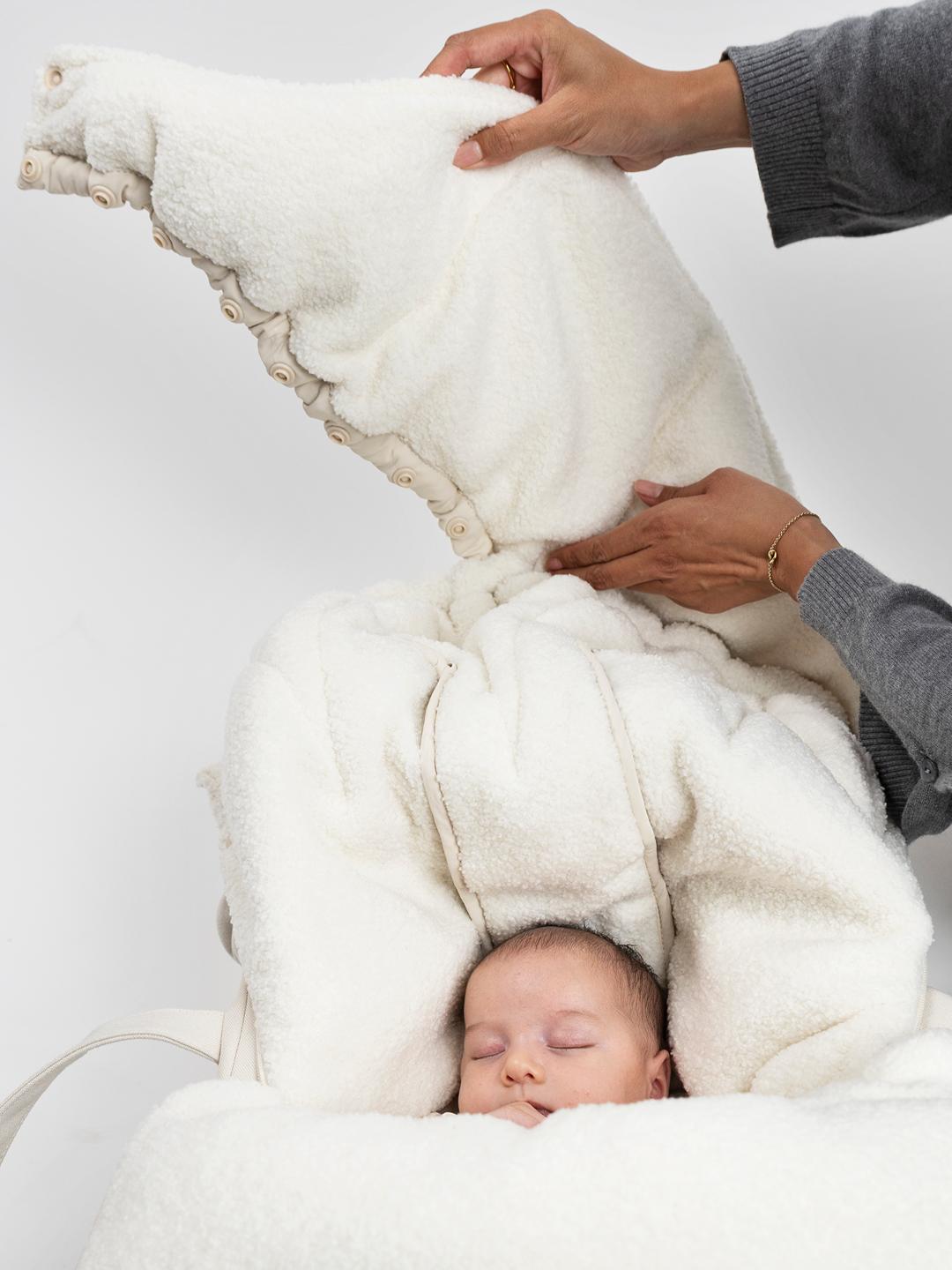 Najell universal Footmuff Wool & Down, Najell universaalne soojakott villa ja udusulgedega, Sleepcarrier, kärule, oat beige
