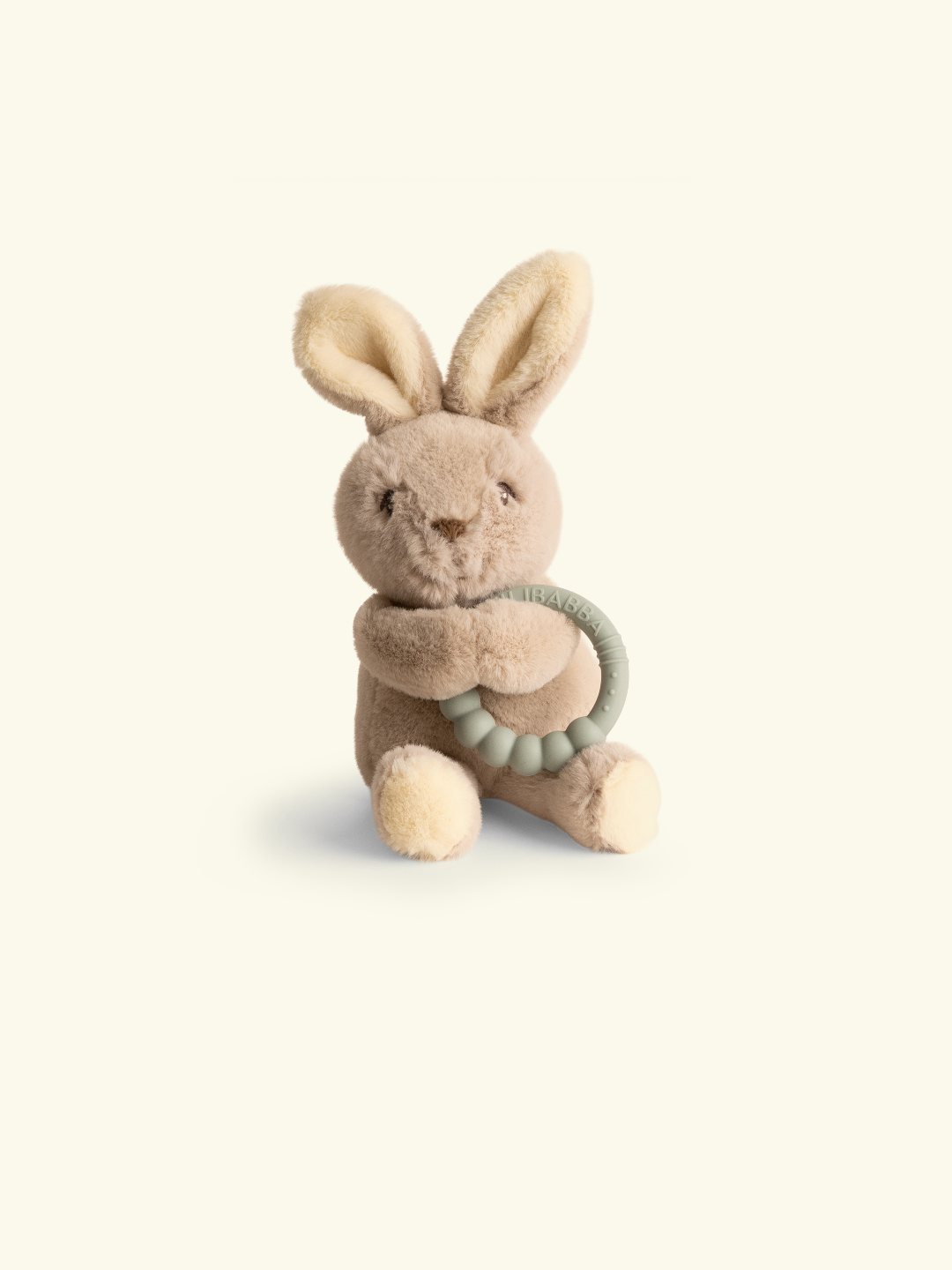 Filibabba rättle with teethe bunny, Filibabba silikoonist närimisrõngaga kõristi jänku