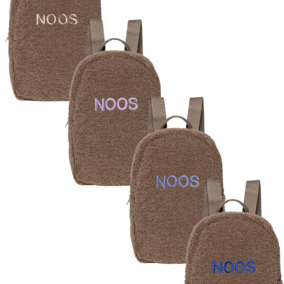 Studio Noos Personalized MINI Backpack - Brown, Studio Noos nimeline midi-seljakott – värv Brown, personaliseeritud seljakott
