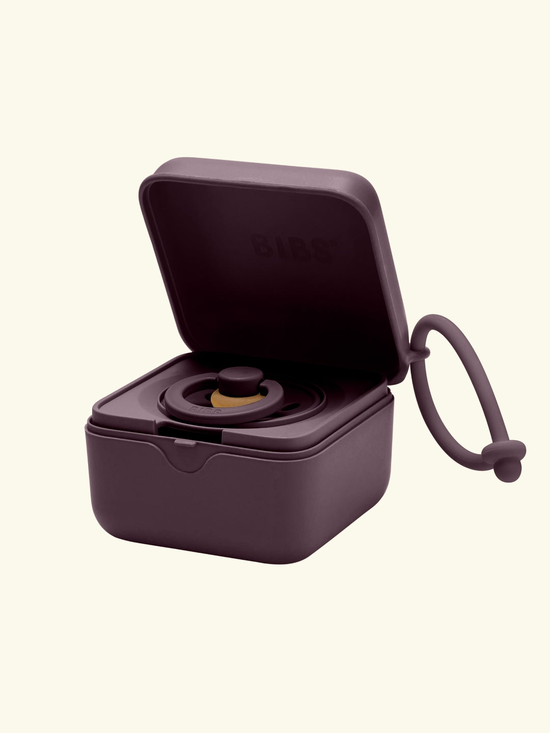 BIBS Pacifier Box, BIBS lutikarp, plum