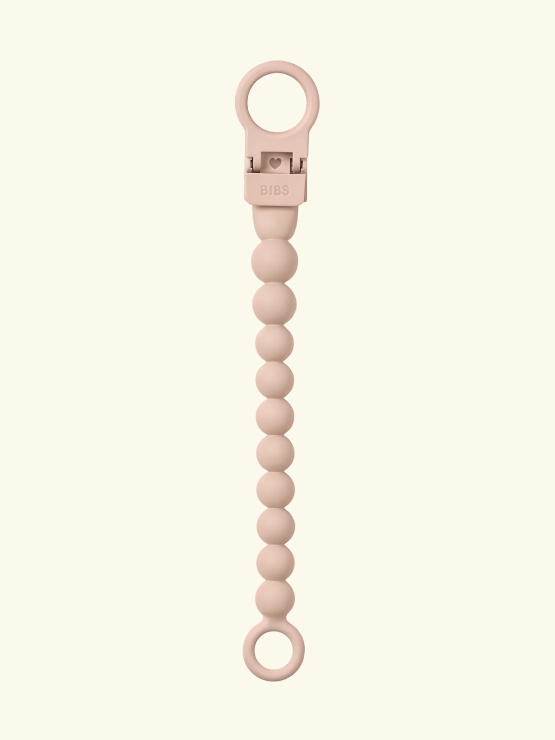 BIBS pacifier clip beaded, BIBS lutikett helmestega, pärlitega, blush