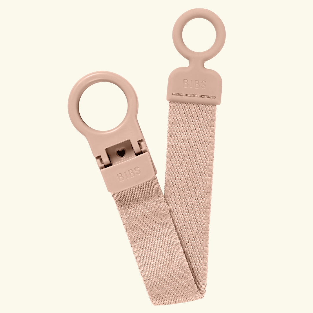 Bibs Loop Pacifier Clip, BIBS Loop lutikett aasaga, blush