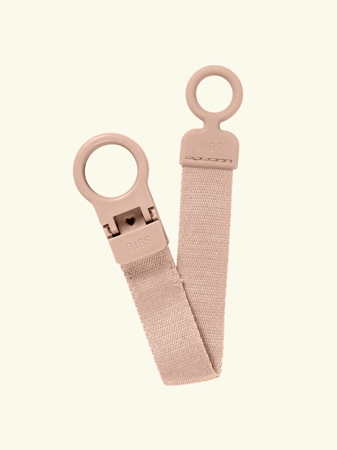 Bibs Loop Pacifier Clip, BIBS Loop lutikett aasaga, blush
