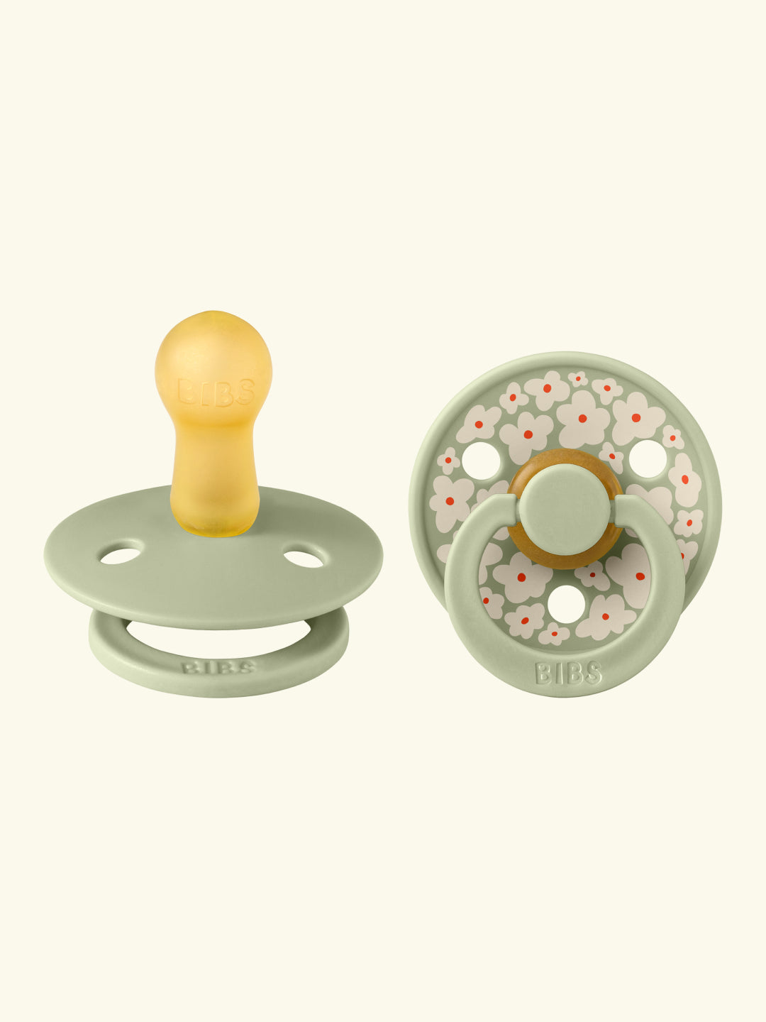 BIBS Studio Collection Color Round Pacifiers, kirsikujulised lutid naturaalsest kummist