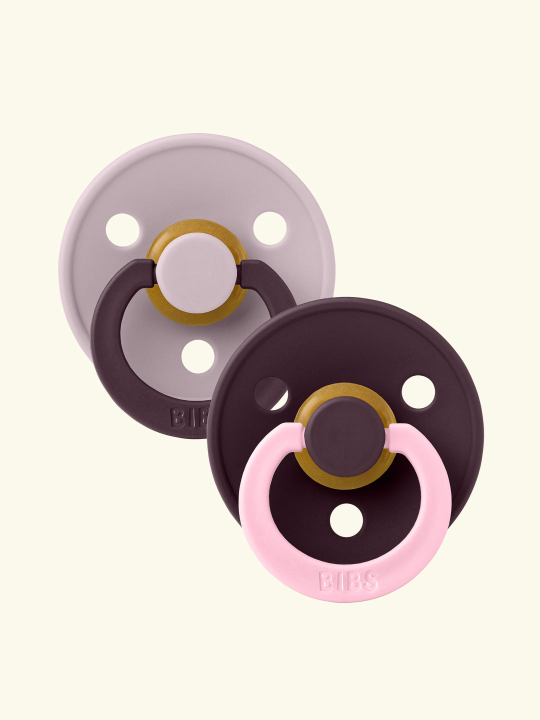 BIBS Colour Round Pacifiers, Studio Collection Fusion, BIBS Colour Round kirsikujulised lutid, Studio Collection Fusion, dusty lilac plum