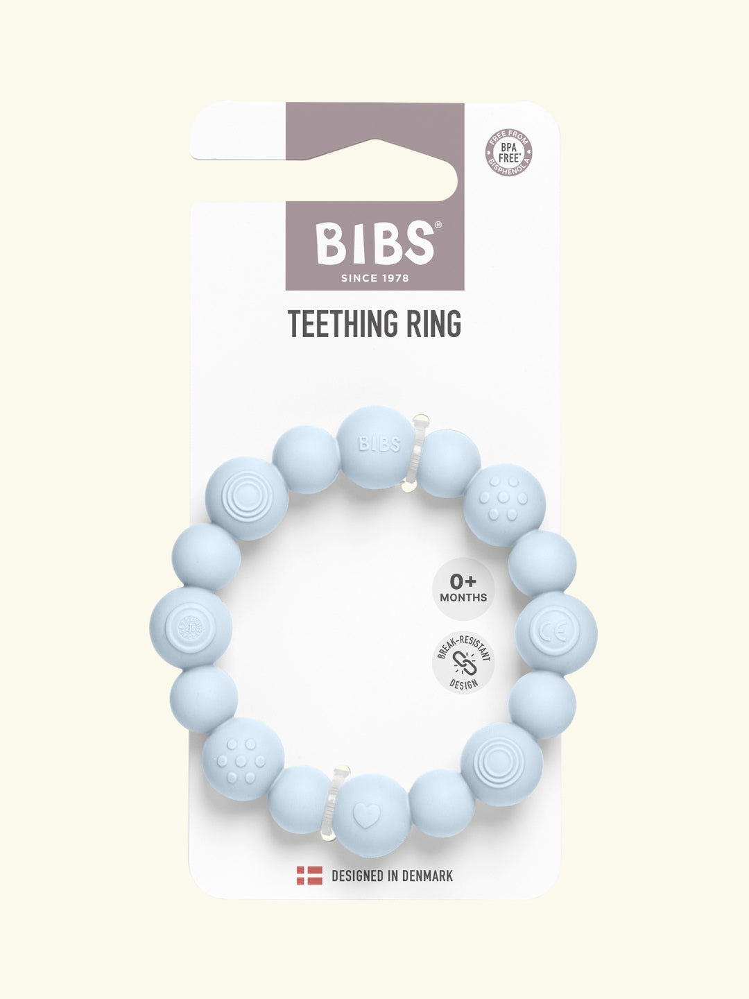 BIBS teething ring beaded, BIBS närimisrõngas närimislelu helmestega, pärlitega, all-groups