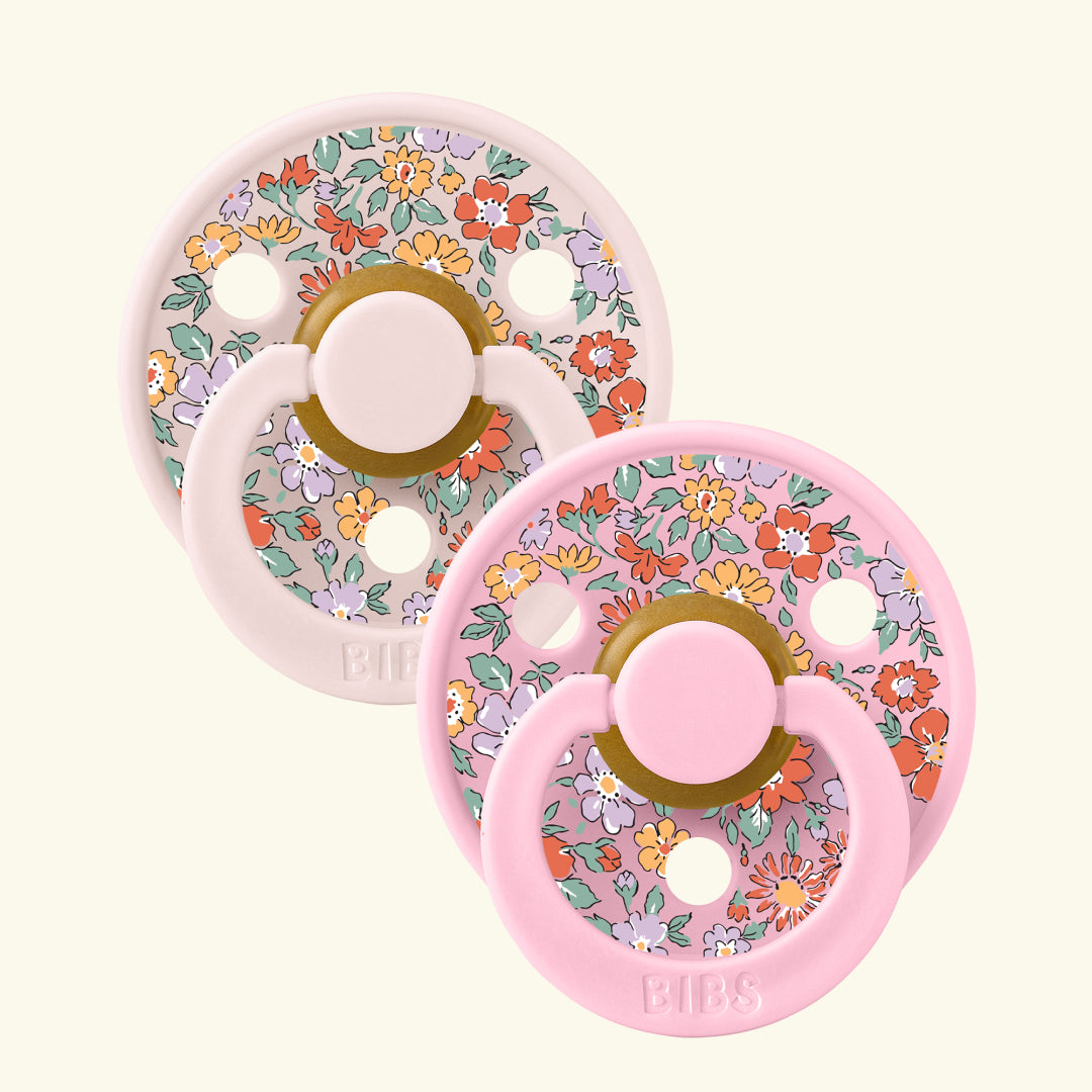 BIBS x Liberty Colour Round Pacifiers, BIBS x Liberty Colour kirsikujulised lutid, Oscar Meadow Petal Mix