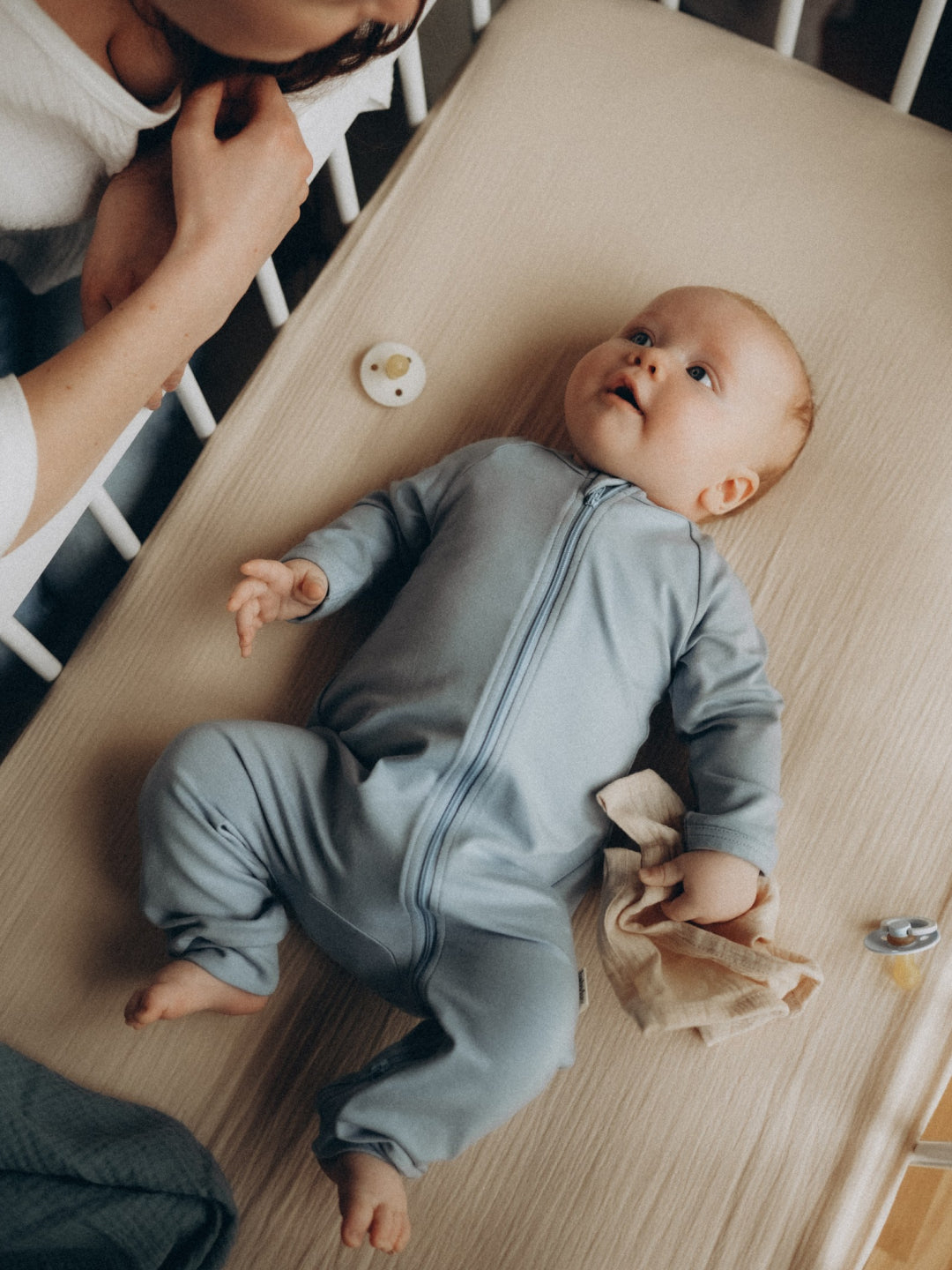 Babyluv Studio "Everyday Sleeper" sleepwear, bodysuit, tudukombe, kombe, jumpsuit, sleepsuit, blue
