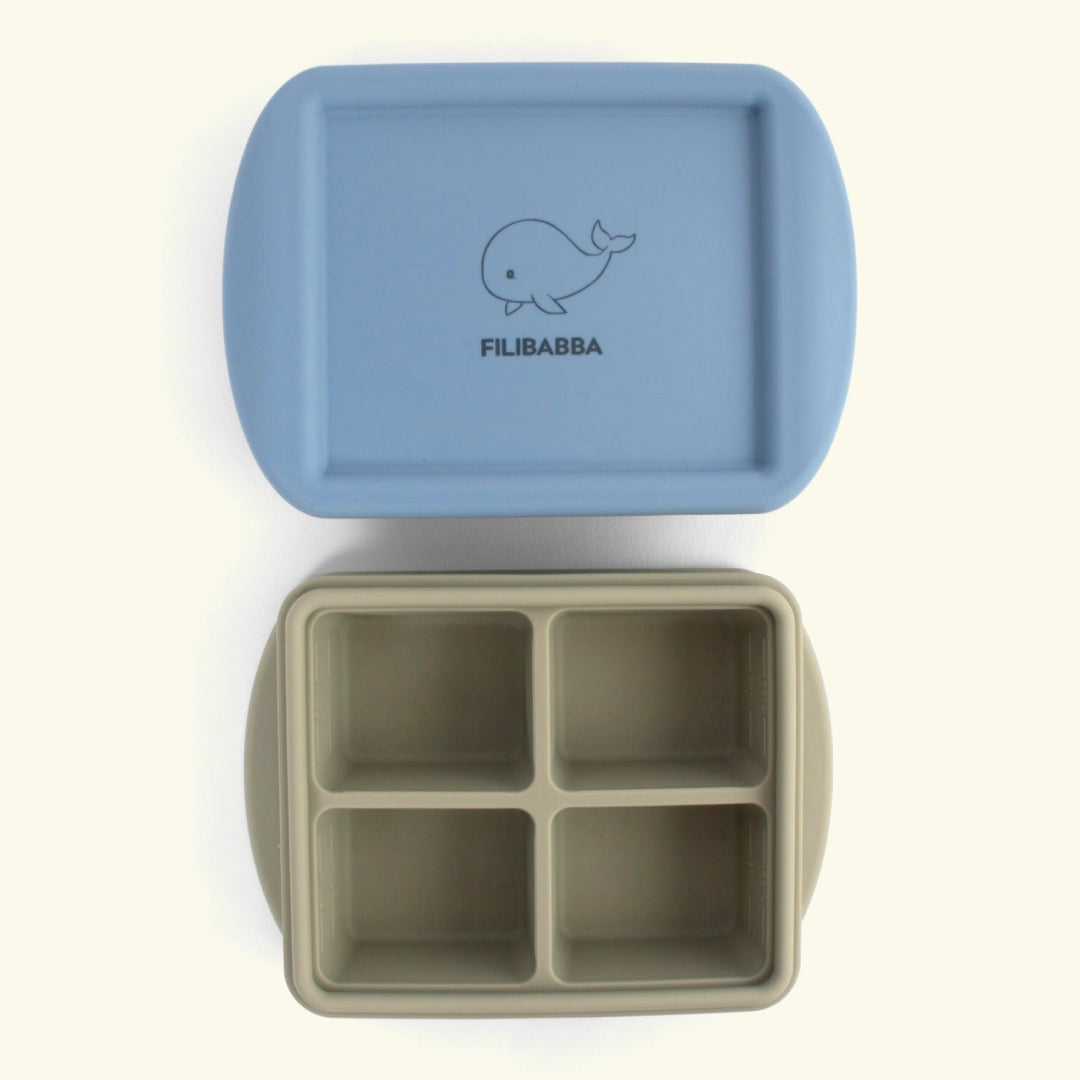 Filibabba baby food freezer tray, Filibabba beebitoidu külmutamise vormid, ocean blue mix