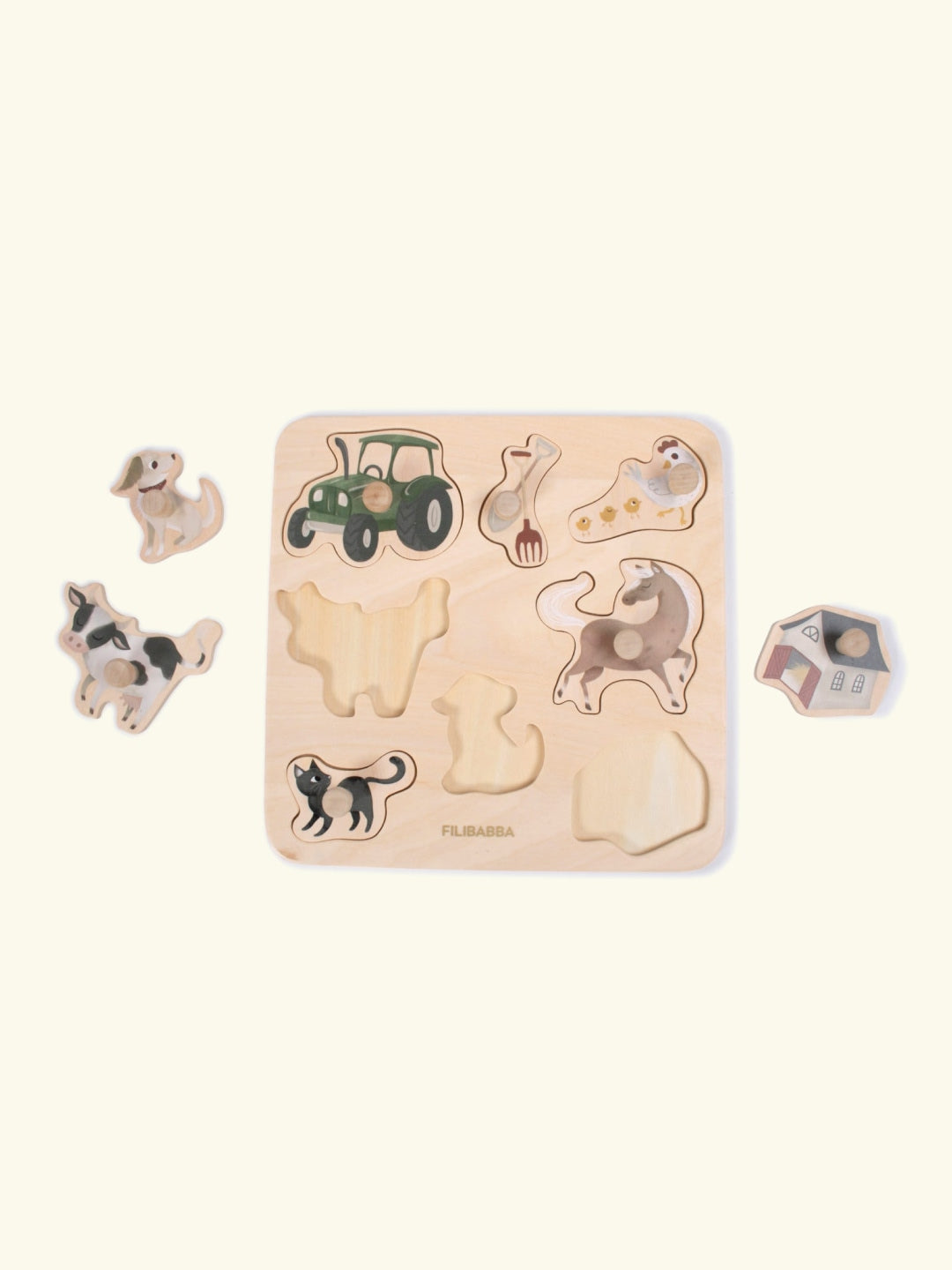 Filibabba wooden puzzle magic farm, Filibabba puidust pusle, maagiline farm