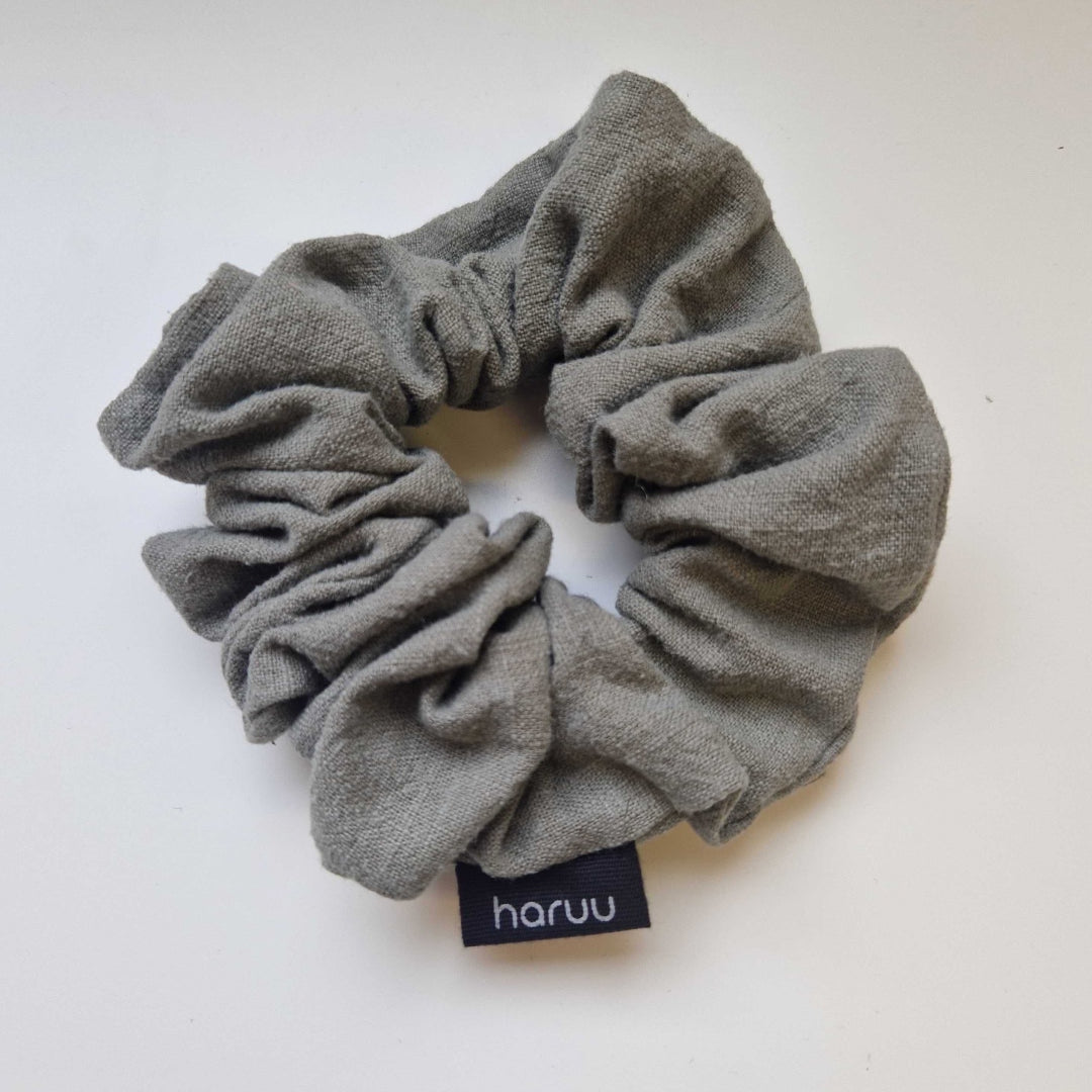 Haruu linen scrunchie, Haruu linane patsikumm, khaki, khakiroheline