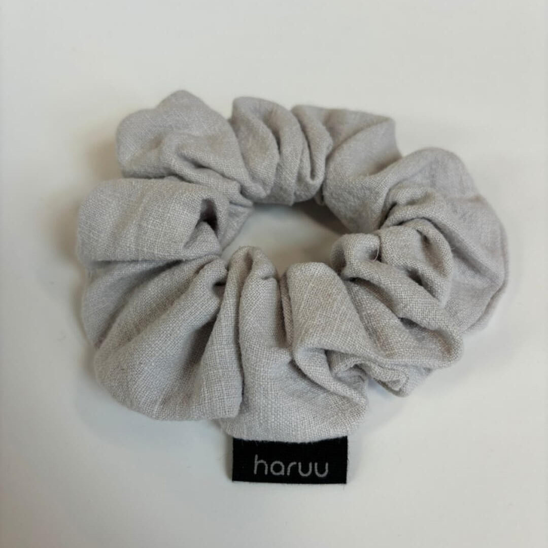 Haruu linen scrunchie, Haruu linane patsikumm, grey, hall