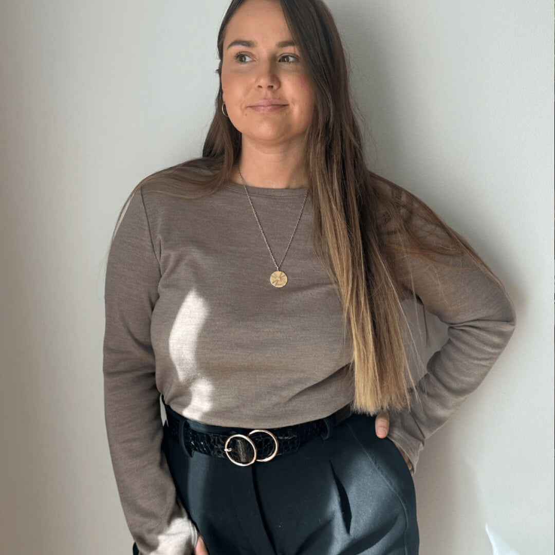 Haruu merino wool pullover shirt beige, Haruu meriinovillane naiste pluus, pullover, beež