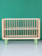 Karl & Fric Nox Cot - Natural Wood & Green, Karl & Fric Nox beebivoodi, võrevoodi, beebi võrevoodi