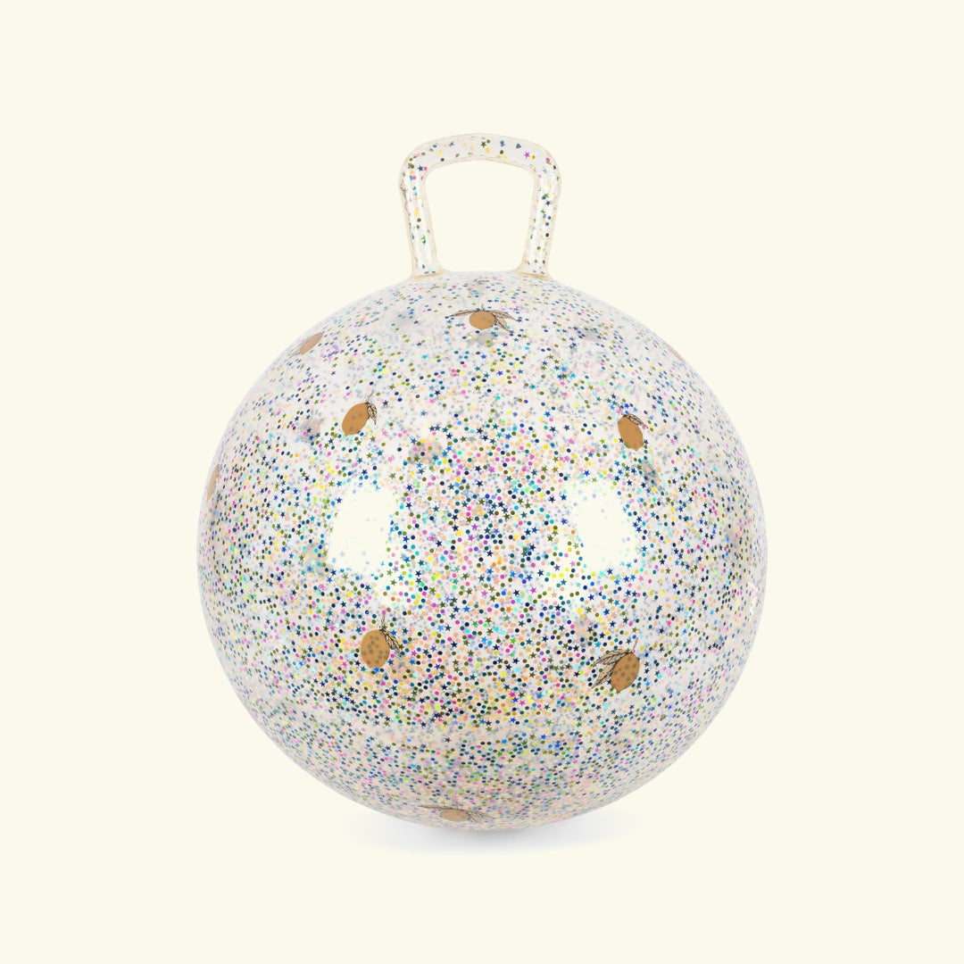 Konges Sløjd Glitter Jump Ball, Konges Sløjd glitter hüppepall, lemon, sidrun