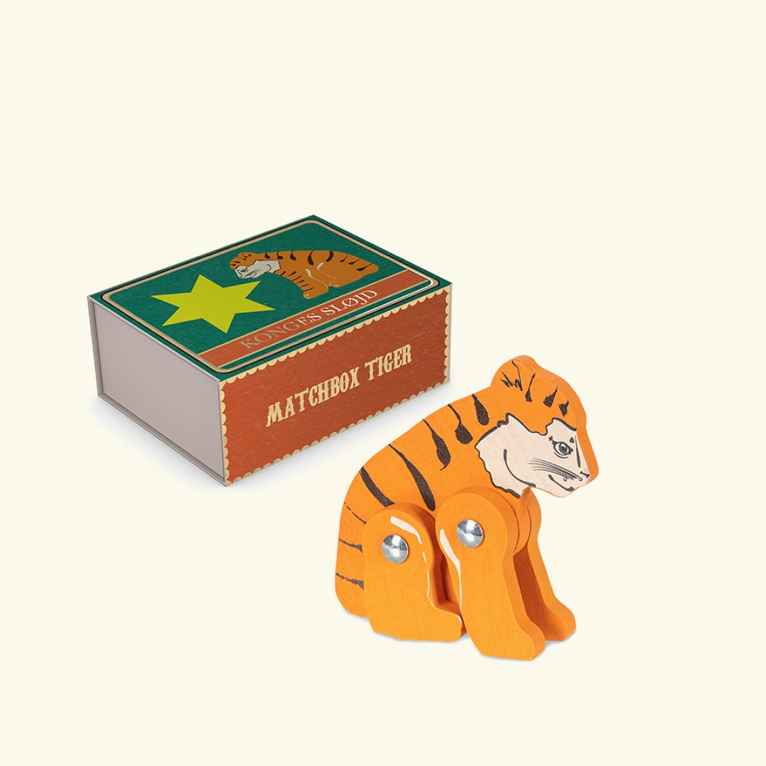 Konges Sløjd matchbox animals, Konges Sløjd tikutoosiloomad, tiger tiiger