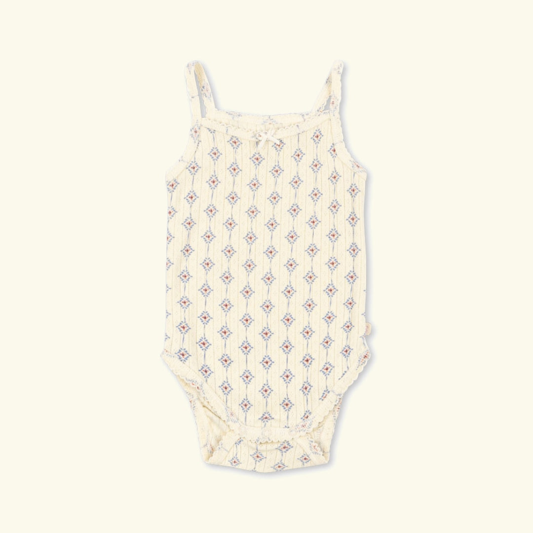 Konges Sløjd Minnie Strap Body Gots Organic Cotton, Konges Sløjd Minnie beebi õlapaeltega body, suvebodi, GOTS Organic puuvill, Muro Blu