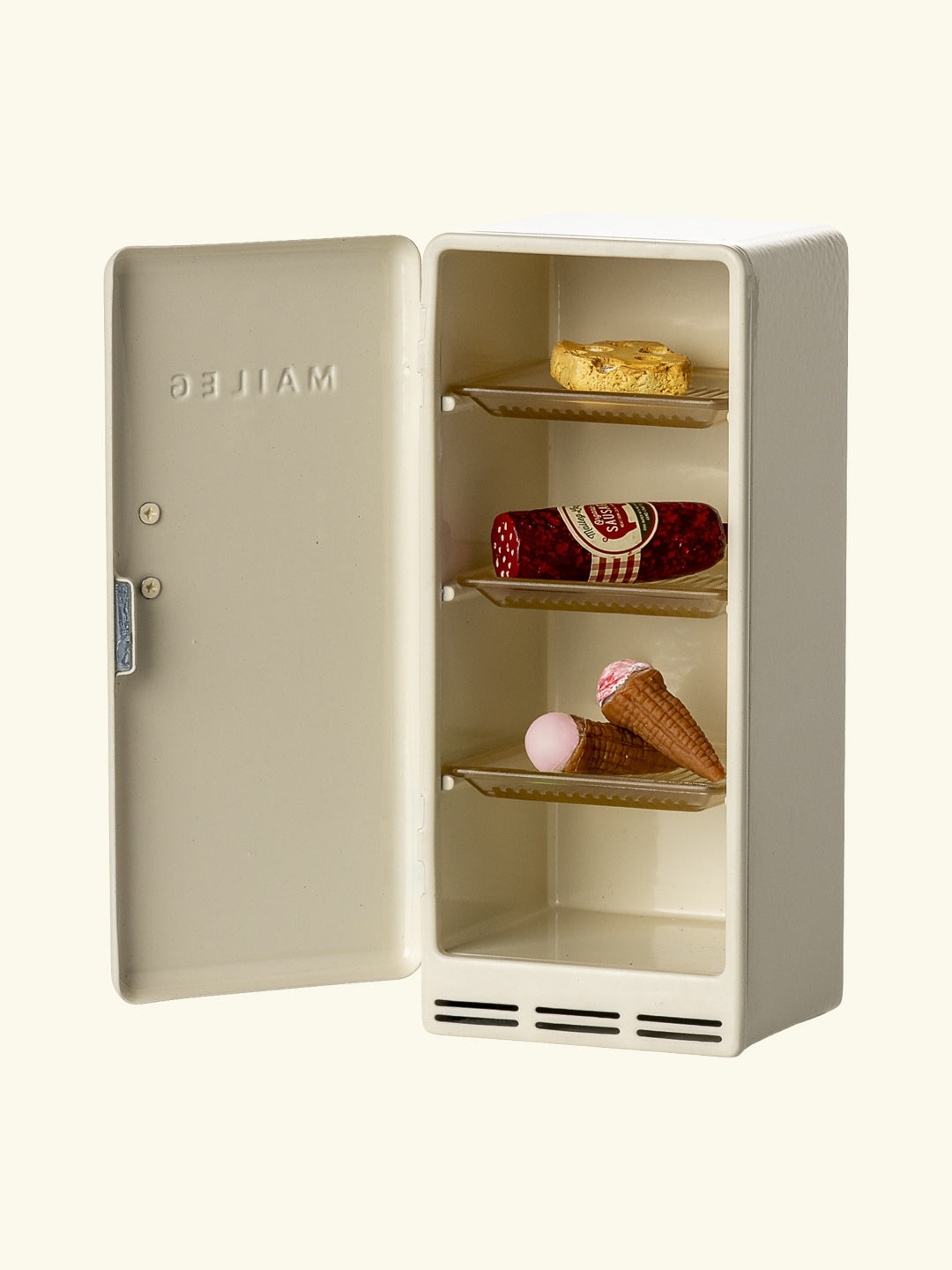 Maileg Mouse fridge off-white, Mailge hiirte külmkapp