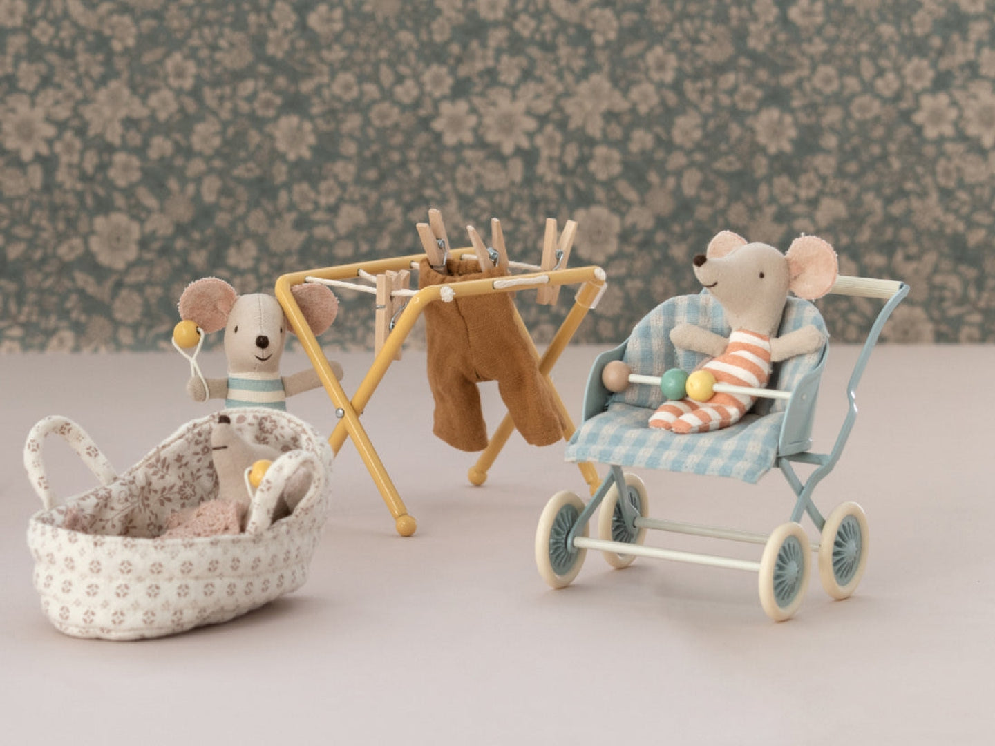 Maileg drying rack, Maileg hiirte pesukuivatusrest