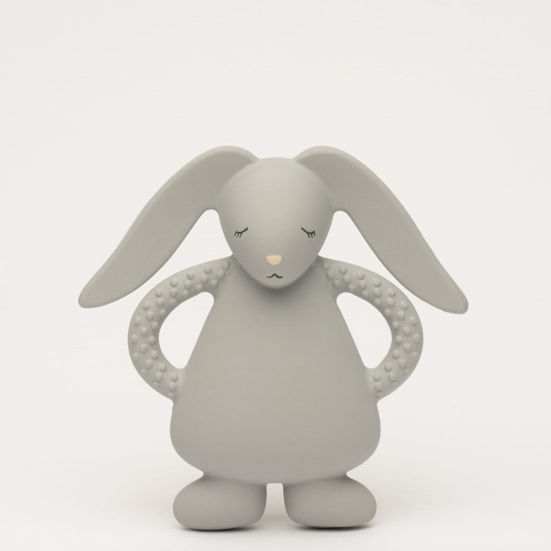 Moonie natural rubber teether Bunny, Moonie looduslikust kummist närimislelu Jänes, närimisrõngas, Silver