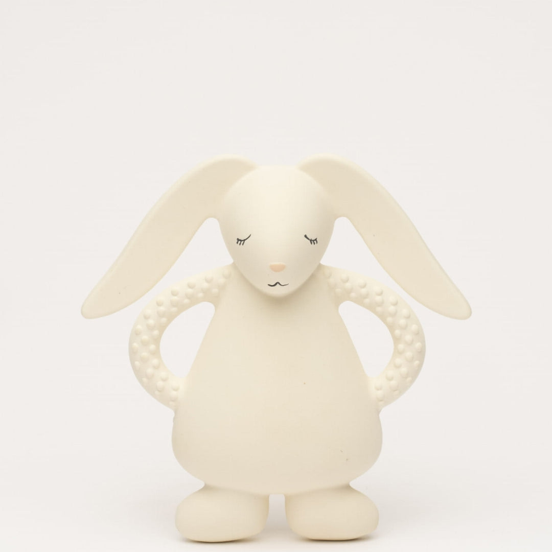 Moonie natural rubber teether Bunny, Moonie looduslikust kummist närimislelu Jänes, närimisrõngas, Cream
