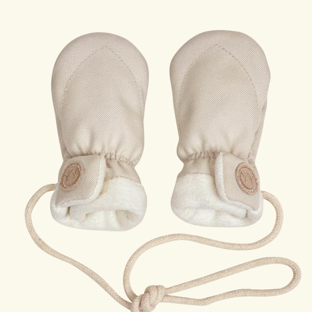 Najell baby gloves mittens oat beige, Najell beebikindad, talvekindad, beežid