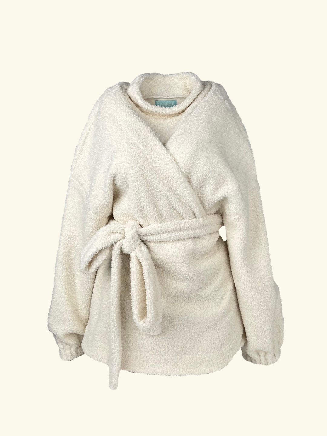 Najell carrying jacket, Najell lapsekandmisjakk, lapsekandmisjope, teddy white