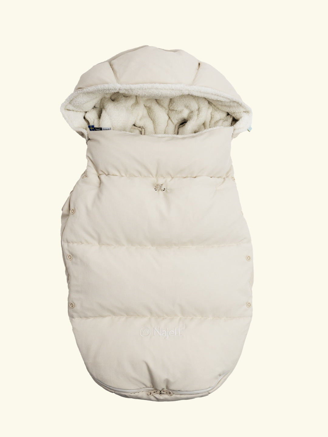 Najell universal Footmuff Wool & Down, Najell universaalne soojakott villa ja udusulgedega, Sleepcarrier, kärule, oat beige