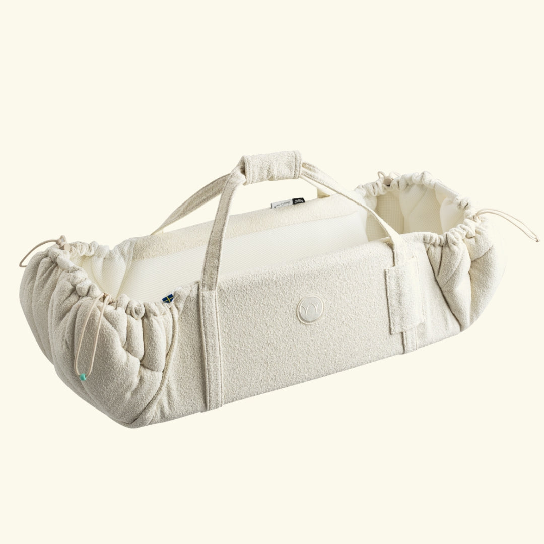 Najell Babynest SleepCarrier X - Oat Beige, Najell SleepCarrier X beebipesa, Boucle White
