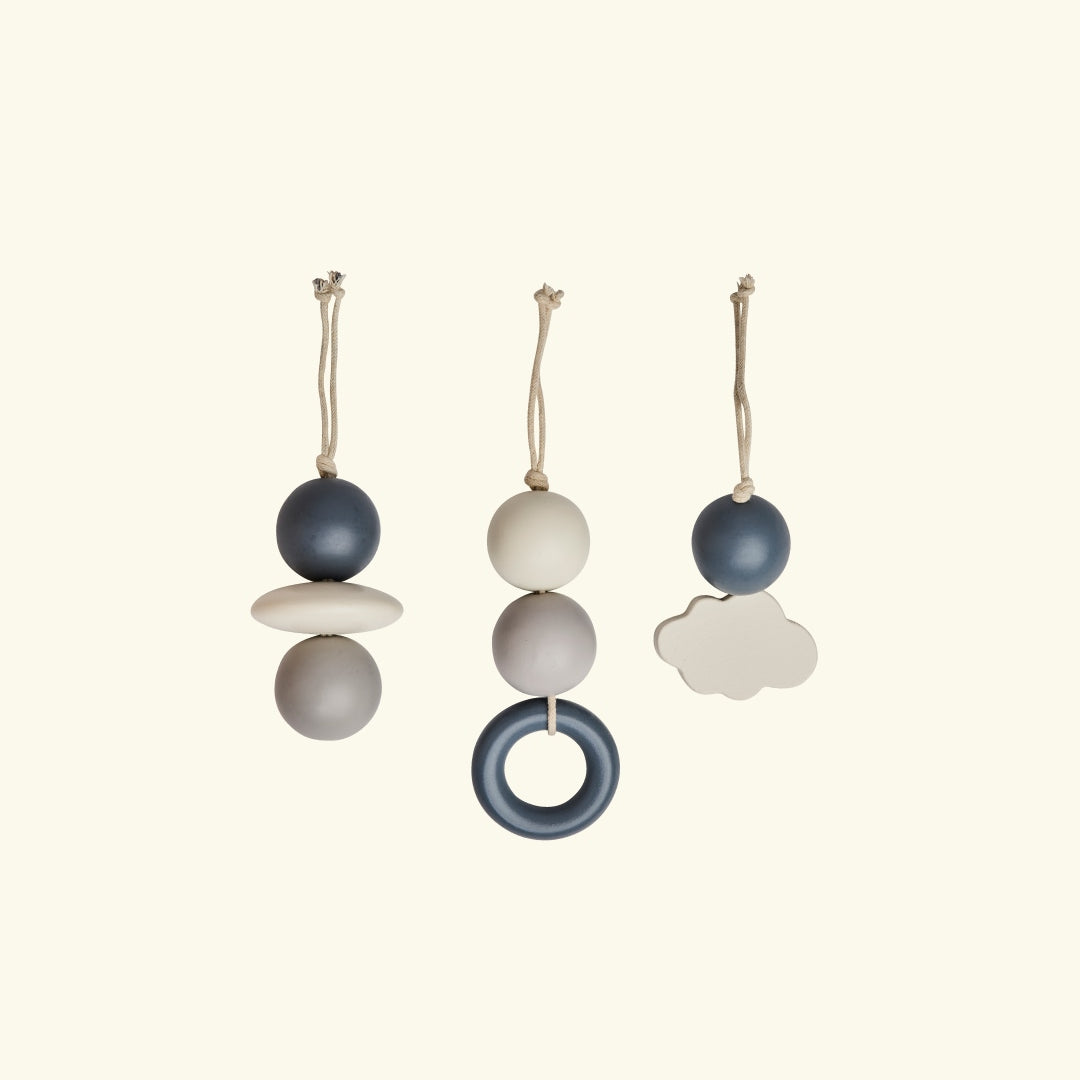 Najell Wooden Toys for Wooden Baby Gum Arch, Najell puidust mänguasjad mängukaarele, Mercury Grey