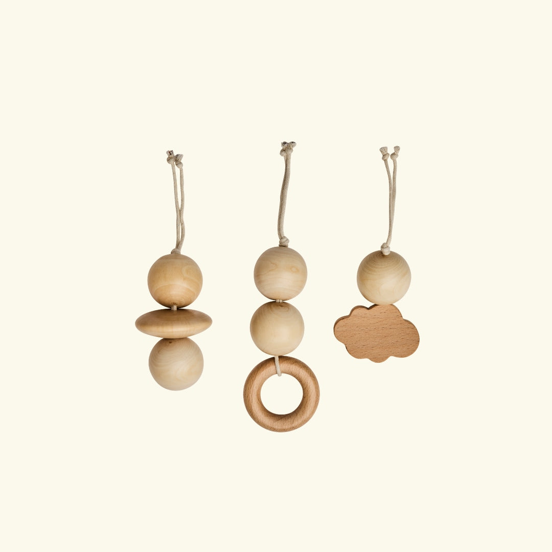 Najell Wooden Toys for Wooden Baby Gum Arch, Najell puidust mänguasjad mängukaarele, Natural Wood, naturaalne puit