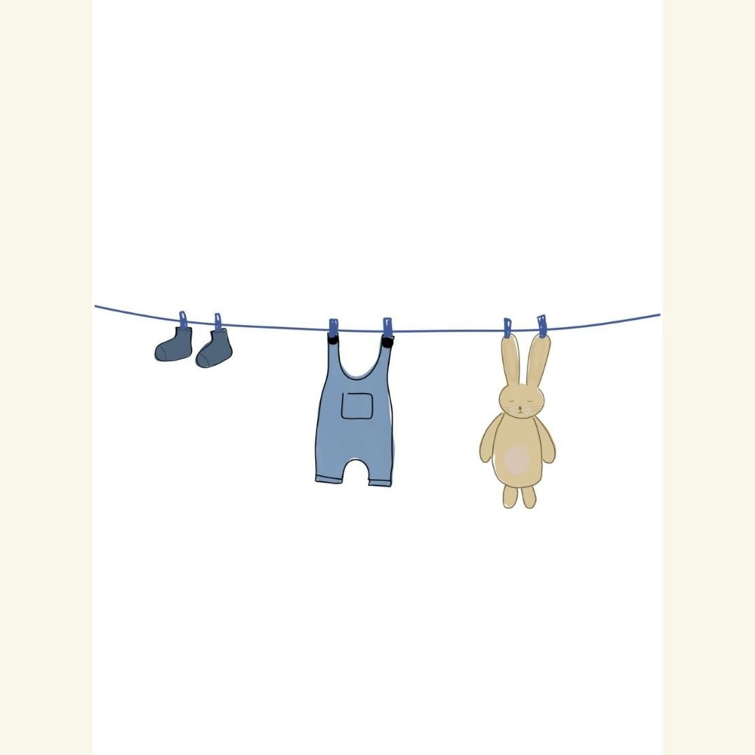 Babyluv Studio postcard, Babyluv Studio postkaart, baby blue