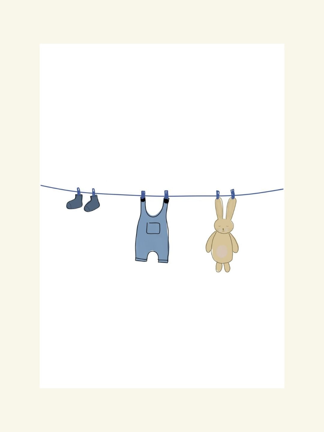 Babyluv Studio postcard, Babyluv Studio postkaart, baby blue
