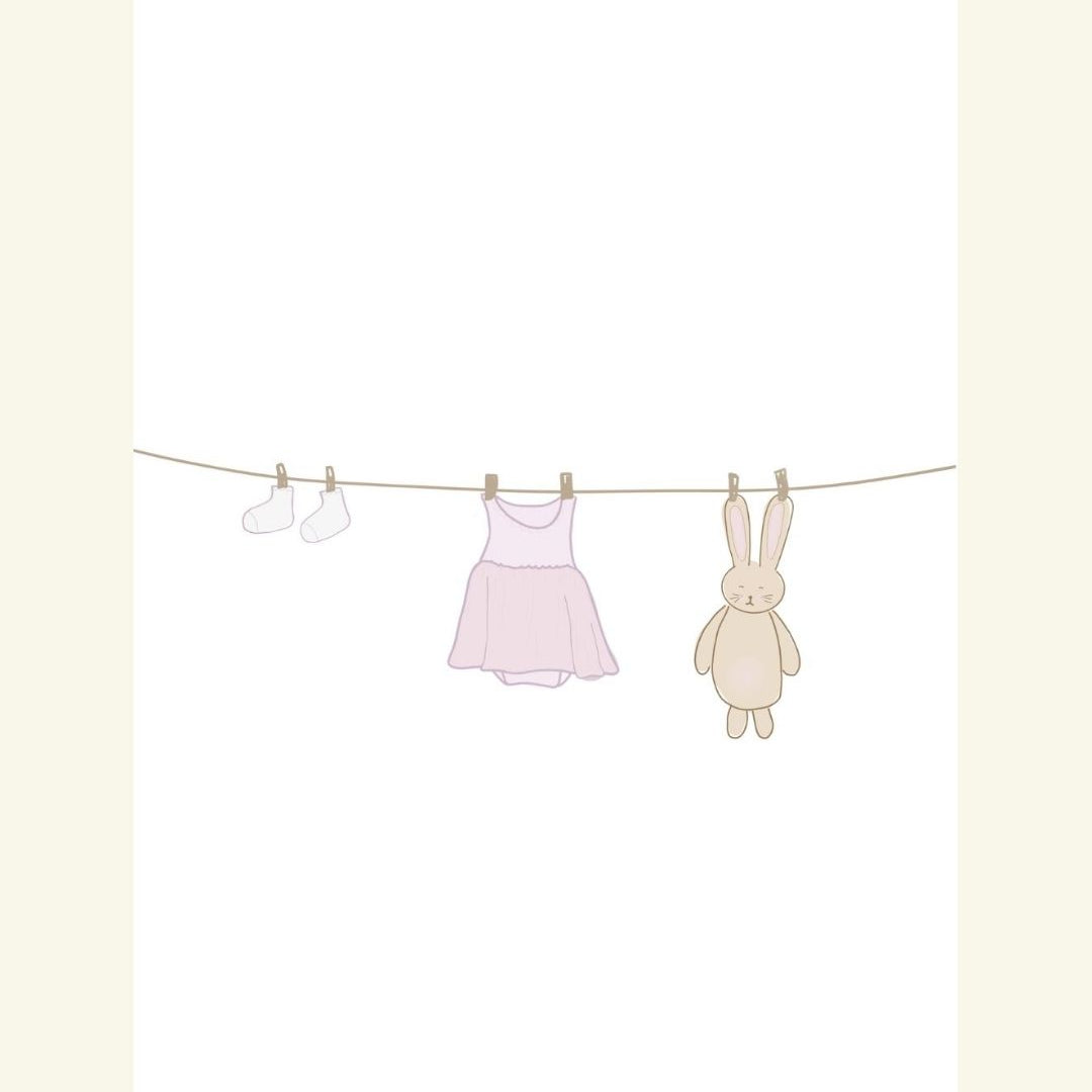 Babyluv Studio postcard, Babyluv Studio postkaart, baby pink