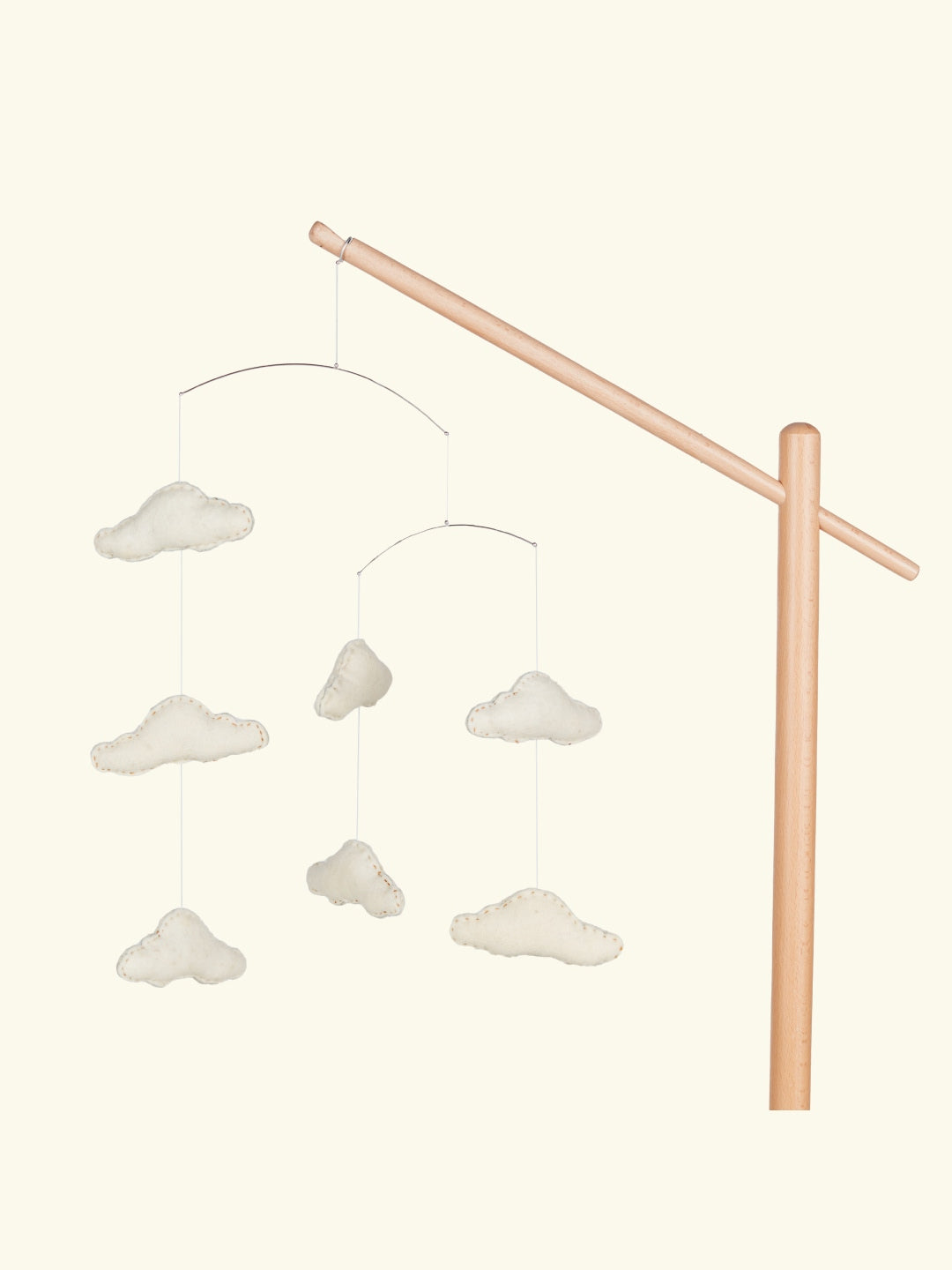 Quax baby mobile for wooden stand, Quax voodikarussell, riputatavad mänguasjad voodi või hälli kohale, clouds pilved