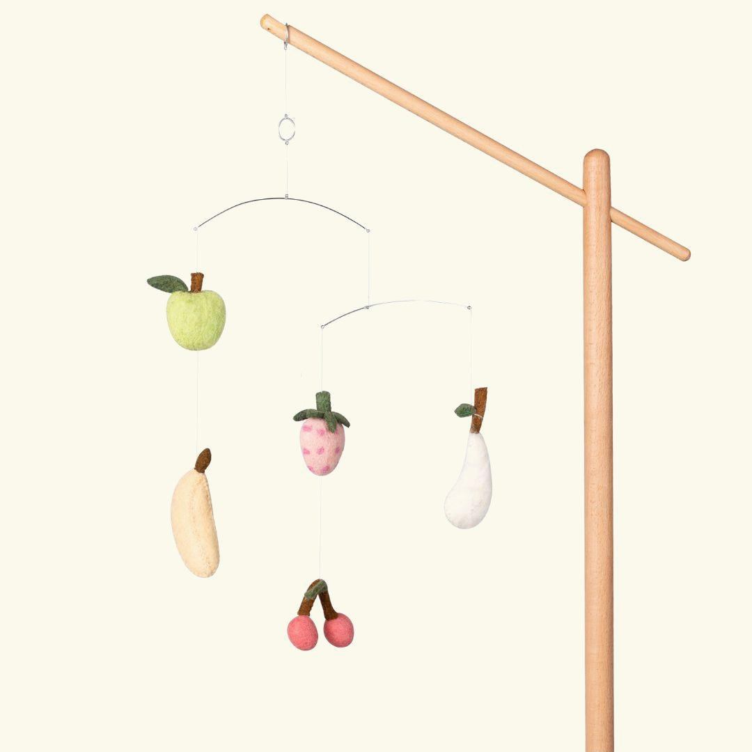 Quax baby mobile for wooden stand, Quax voodikarussell, riputatavad mänguasjad voodi või hälli kohale, fruits puuviljad