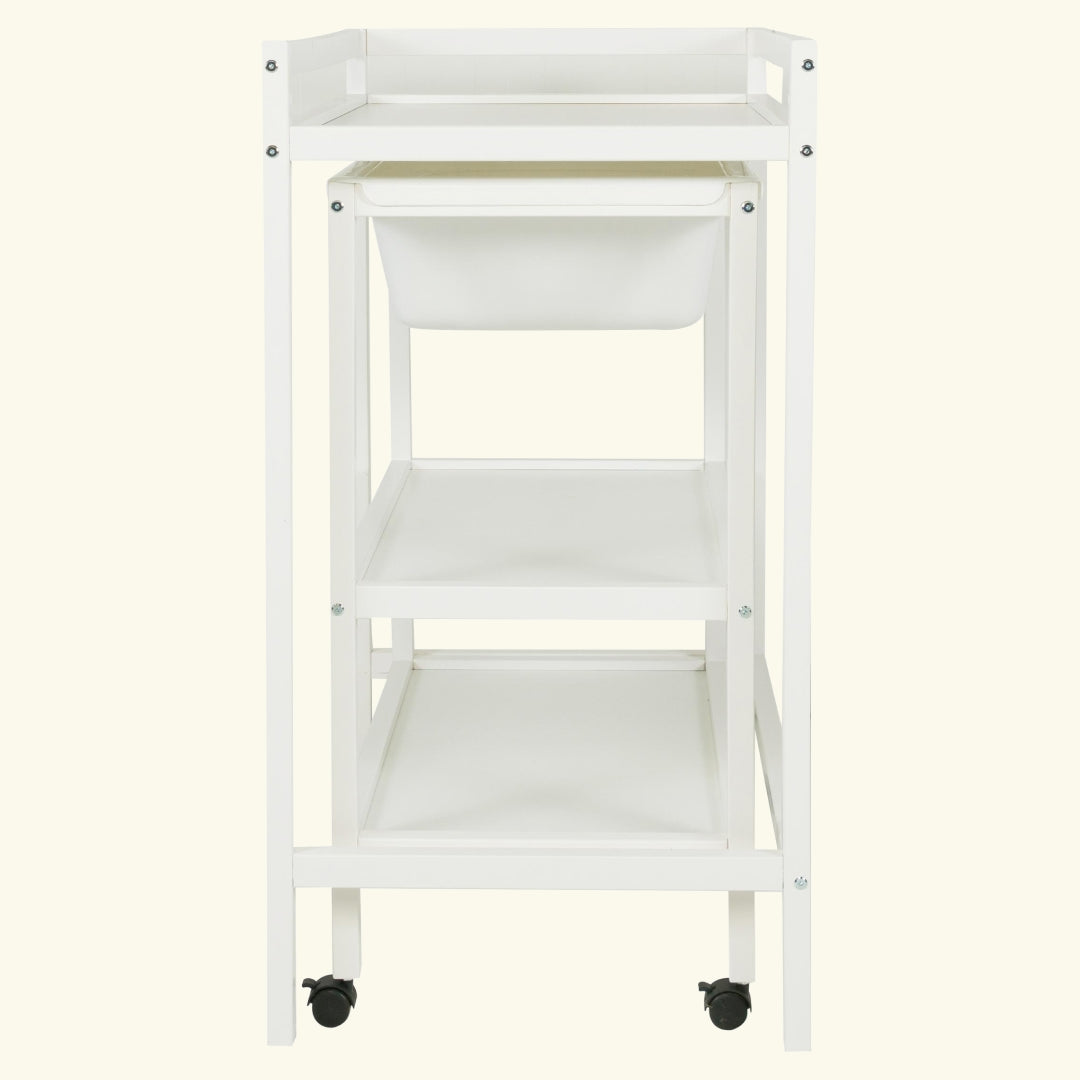 Quax changing table with bath Basic, Quax mähkimislaud vanniga Basic, White Valge