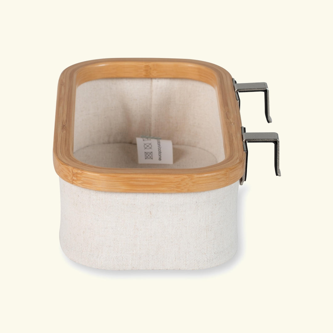 Quax hanging basket for wipes for changing table, Quax mähkimislaua riputatavad karbid salvrätikutele, natural/beige