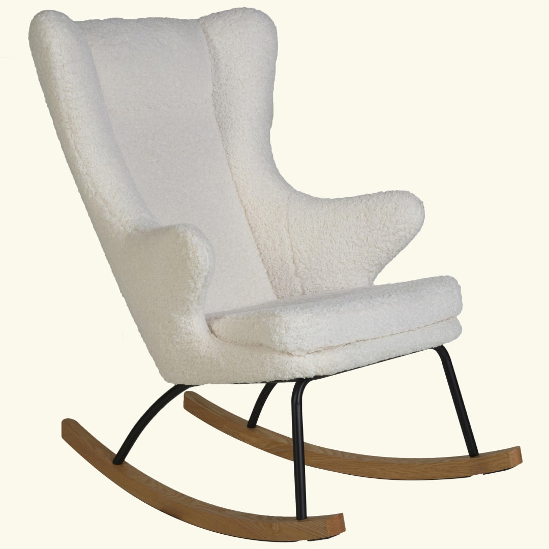 Quax rocking chair de luxe adult teddy, Quax kiiktool de luxe täiskasvanule teddy, Cream Limited Edition