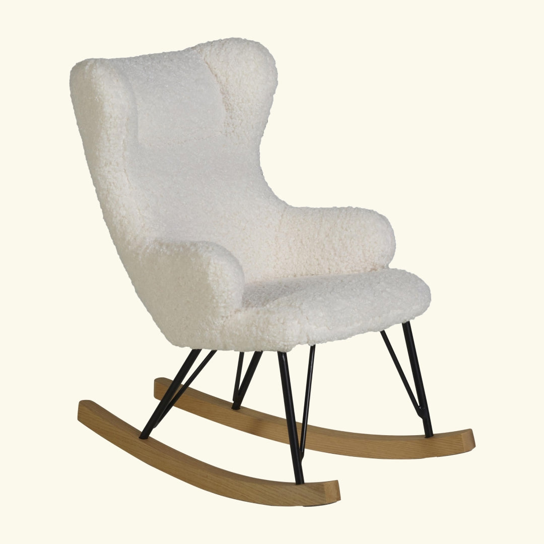 Quax rocking chair de luxe for kids, teddy Cream Limited Edition, Quax kiiktool lastele