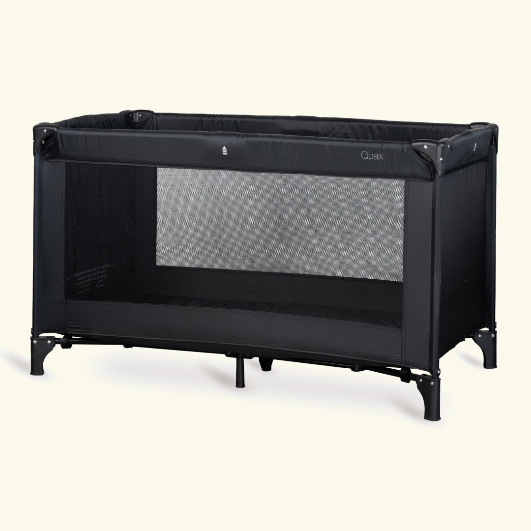 Quax travel cot, Quax reisivoodi, beige beež, black