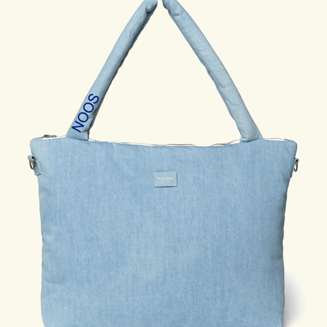 Studio Noos personalized diaper bag denim, personaliseeritud mähkmekott Denim, dark blue