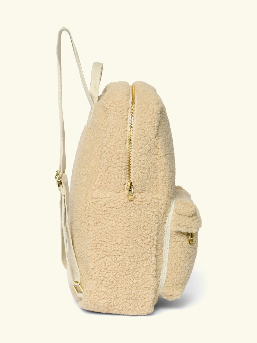 Studio Noos personalized midi backpack with front pocket Ecru, Studio Noos nimeline seljakott esitaskuga Ecru, all-groups