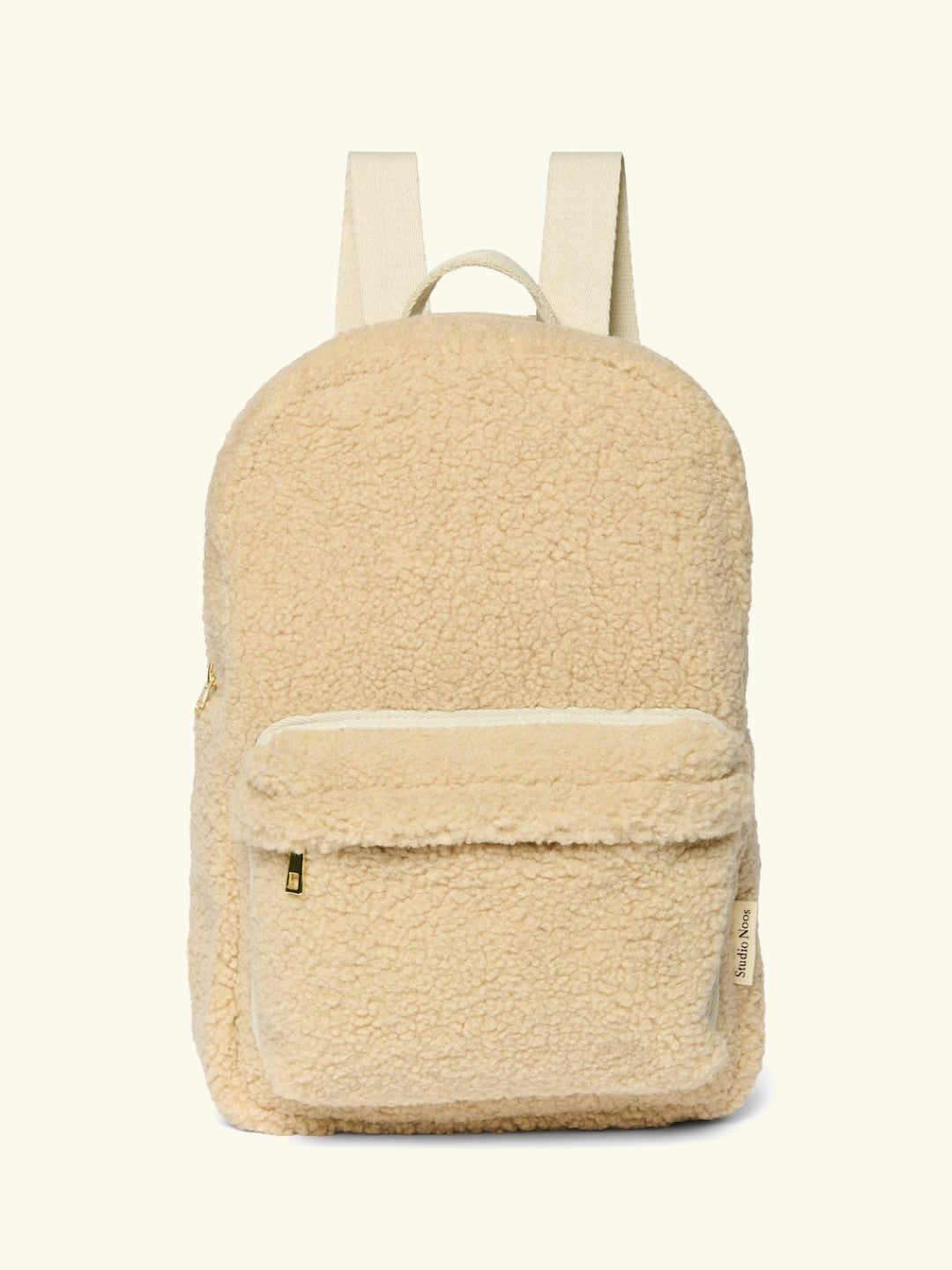 Studio Noos personalized midi backpack with front pocket Ecru, Studio Noos nimeline seljakott esitaskuga Ecru, all-groups