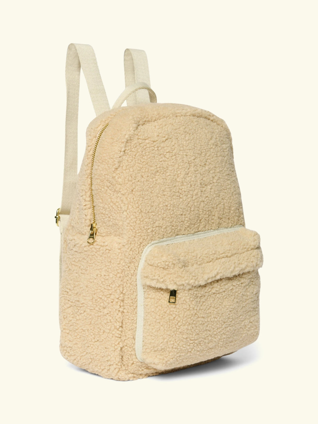 Studio Noos personalized midi backpack with front pocket Ecru, Studio Noos nimeline seljakott esitaskuga Ecru, all-groups