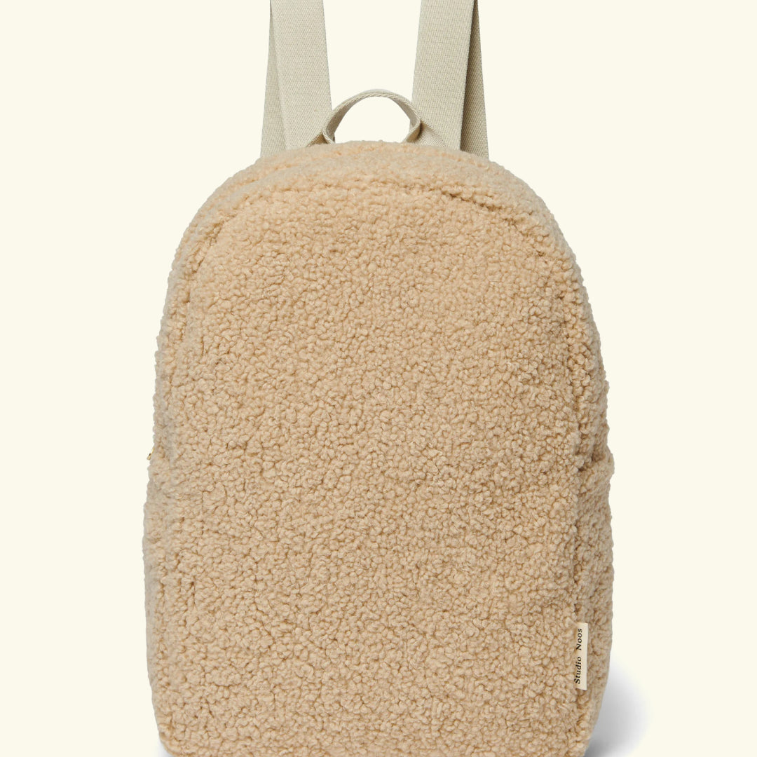 Studio Noos MIDI Teddy Backpack, Studio Noos Teddy  MIDI seljakott, laste seljakott, ecru beež