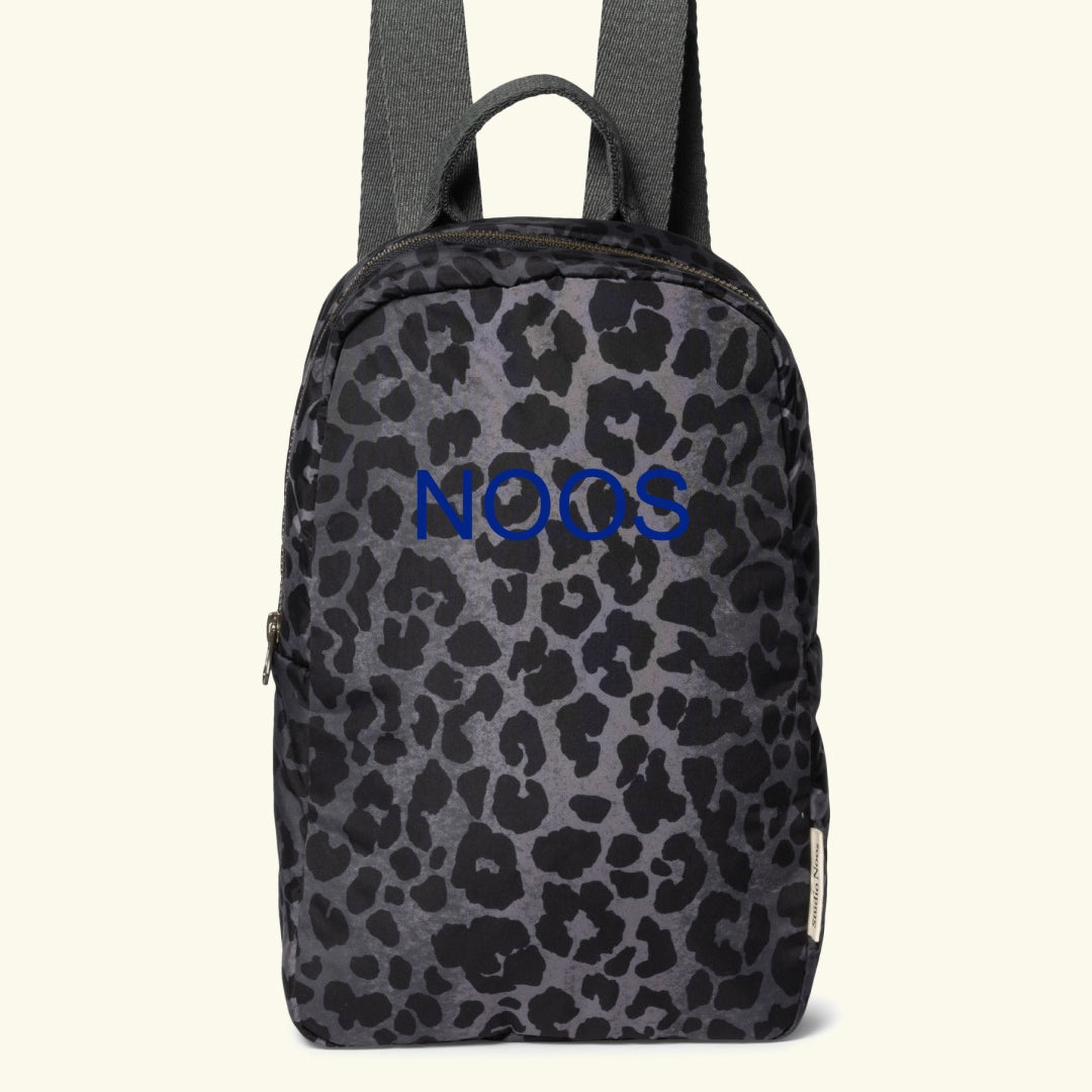Studio Noos personalized Puffy Mini Backpack Antra Leopard, Studio Noos personaliseeritud puffy mini seljakott, dark blue